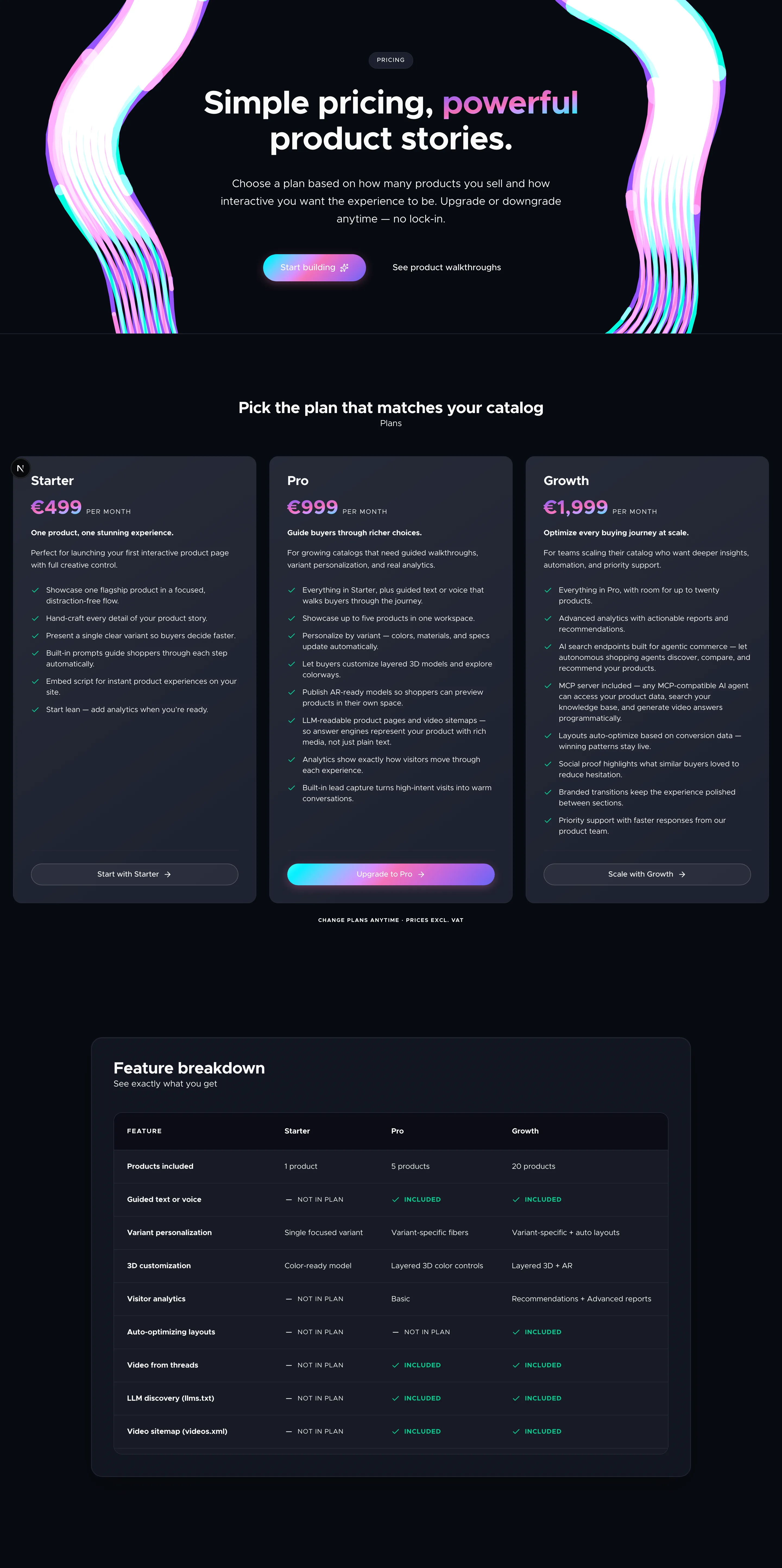 Plans and Pricing