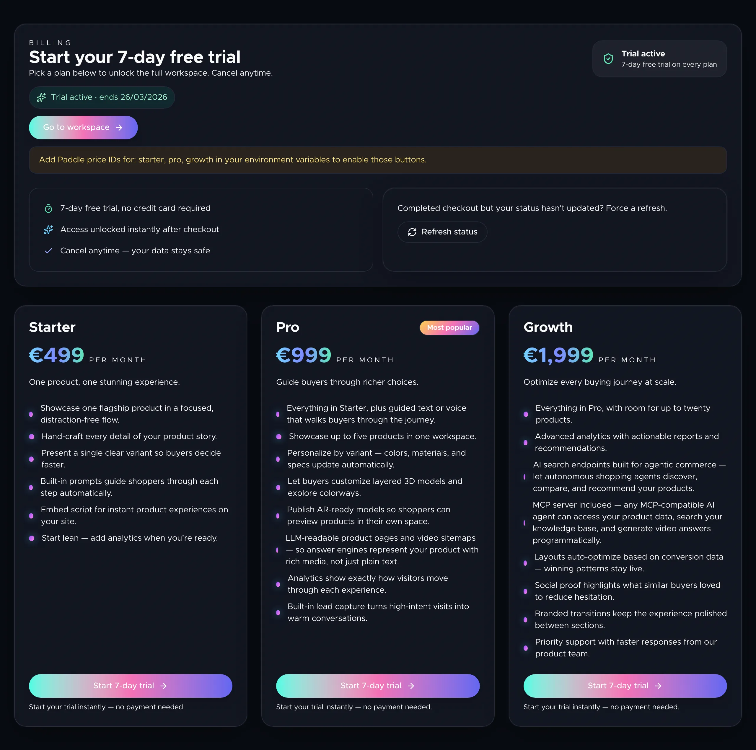 Managing Your Subscription